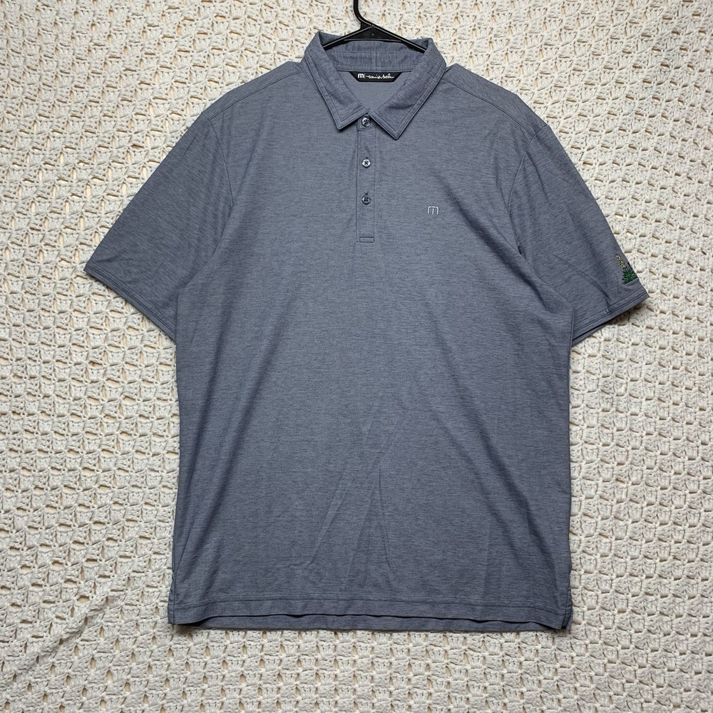 Travis Mathew Polo Shirt Men Size L Gray Short Sleeve Golf‎ Performance